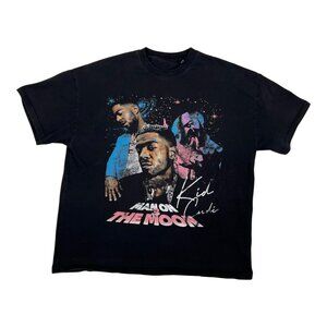 Kid Cudi Man on the Moon 3 Shirt Mens Large Black Graphic Tee Rap Hip Hop Music